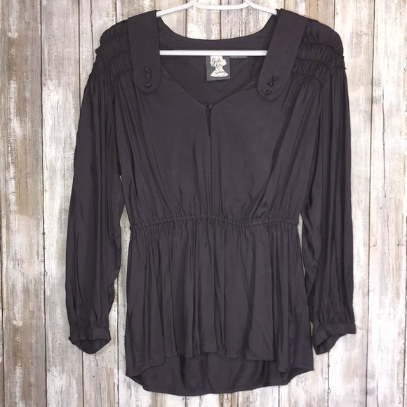 Anthropologie Tops - Anthro Girls From Savoy Mauve Blouse